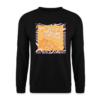 Alice Au Pays Des Merveilles Chat Du Cheshire - Sweat-shirt Unisexe - noir - Devant - Alina (178cm) & Michal (187cm)