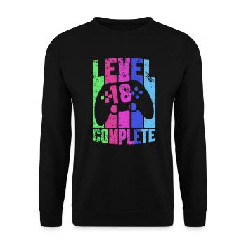 Gaming 16th Birthday Gaming Gamer Gamepad Gamer Gamer Gamer - Unisex Sweatshirt - black - Front - Alina (178cm) & Michal (187cm)