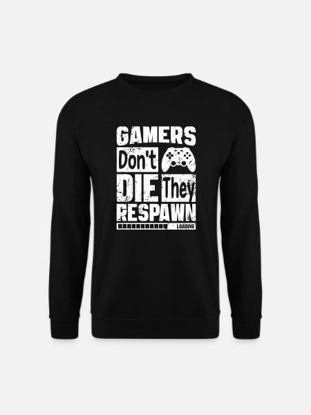Gaming Gamer Gamepad Game Over Gamer Sklave - Unisex Pullover - Schwarz