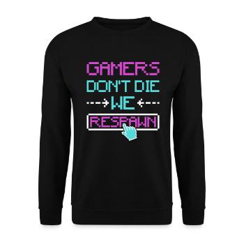Progamer Multiplayer Spiele Pro Gaming Gamer - Unisex Pullover - Schwarz - Vorne - Alina (178cm) & Michal (187cm)