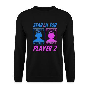 Gamer Boy Gaming Girl Gaming Multiplayer Games - Unisex Sweatshirt - black - Front - Alina (178cm) & Michal (187cm)