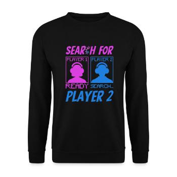 Gamer Girl Gaming Boy Multiplayer Games Gaming - Unisex Sweatshirt - black - Front - Alina (178cm) & Michal (187cm)