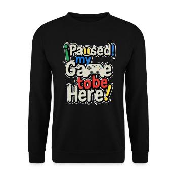 Pro Gaming Multiplayer Games Gamer Controller - Unisex Sweatshirt - black - Front - Alina (178cm) & Michal (187cm)