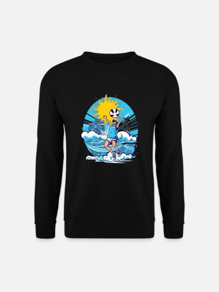 Jack beim Beachvolleyball - Unisex Pullover - Schwarz