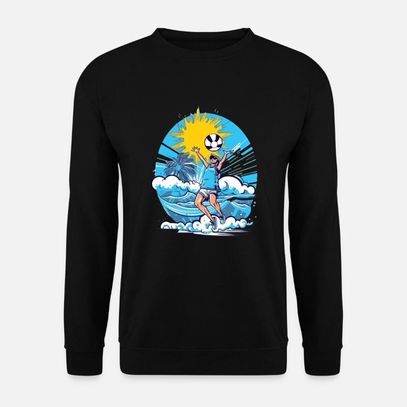 Jack beim Beachvolleyball - Unisex Pullover - Schwarz
