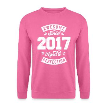 Vintage 2017 birthday - retro 2017 - Unisex Sweatshirt - pink - Front