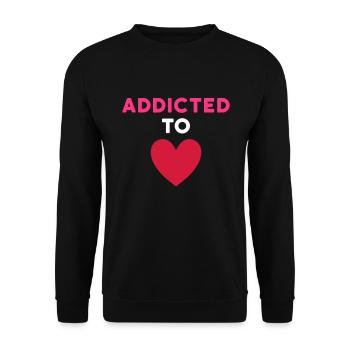 Addicted to love - Unisex Sweatshirt - black - Front - Alina (178cm) & Michal (187cm)