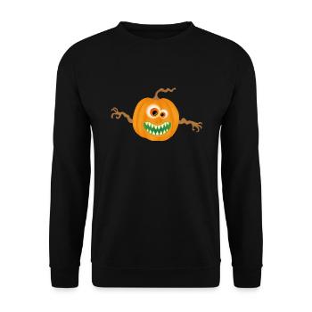 Monstre citrouille d'halloween - Sweat-shirt Unisexe - noir - Devant - Alina (178cm) & Michal (187cm)