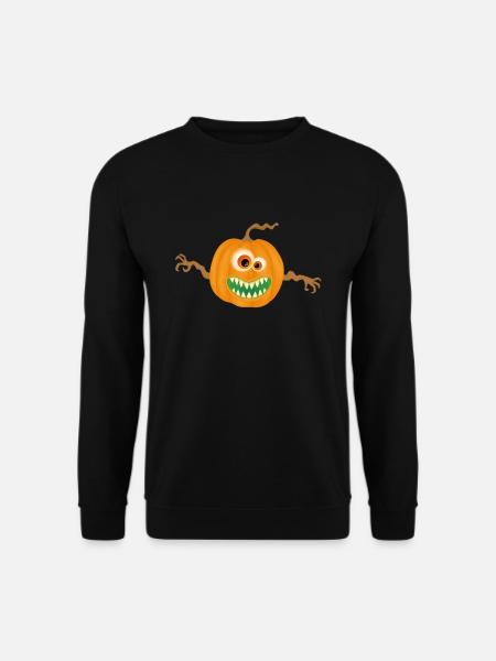Monstre citrouille d'halloween - Sweat-shirt Unisexe - noir