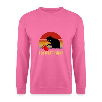 Fais ce que je veux Black Cat Red Cup - Sweat-shirt Unisexe - rose - Devant