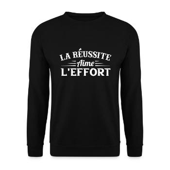 Success loves the Oldies B effort - Unisex Sweatshirt - black - Front - Alina (178cm) & Michal (187cm)