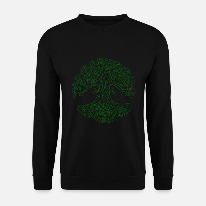 Yggdrasil der keltische Weltenbaum grün - Unisex Pullover - Schwarz