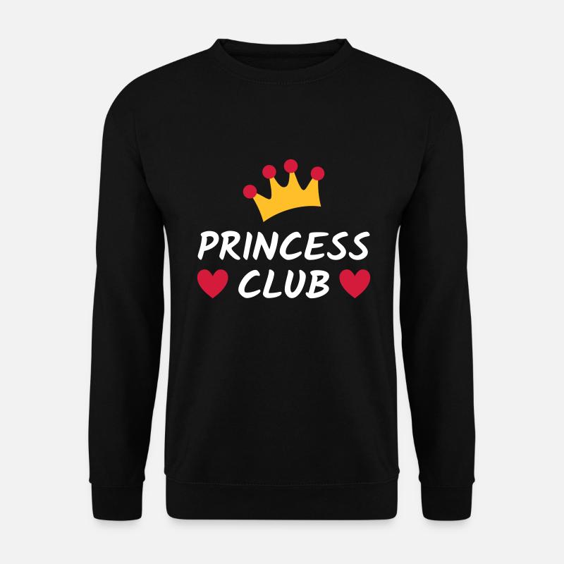 Club princesse (couronne, cœurs) - Sweat-shirt Unisexe - noir