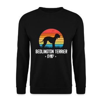 Bedlington Terrier - Unisex Sweatshirt - black - Front - Alina (178cm) & Michal (187cm)