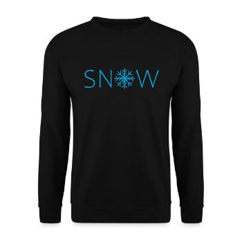 Snow - Snow - Flake - Unisex Sweatshirt - black - Front - Alina (178cm) & Michal (187cm)