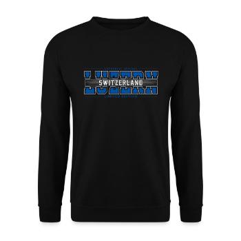 Luzern - Unisex Pullover - Schwarz - Vorne - Alina (178cm) & Michal (187cm)