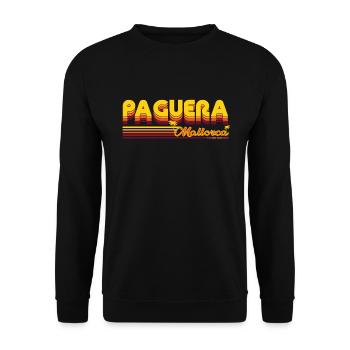 Paguera Summery Mallorca Holiday Design - Unisex Sweatshirt - black - Front - Alina (178cm) & Michal (187cm)
