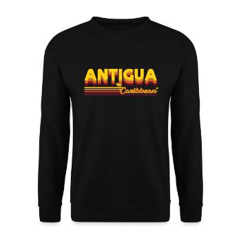 Antigua - Die Perle der Karibik - Urlaubs Design - Unisex Pullover - Schwarz - Vorne - Alina (178cm) & Michal (187cm)