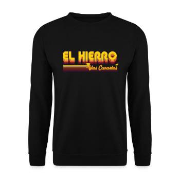 El Hierro eine kanarische Insel Design - Unisex Pullover - Schwarz - Vorne - Alina (178cm) & Michal (187cm)