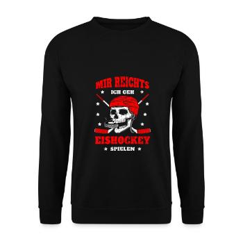 Hockey sur glace - J’en ai marre de jouer au hockey sur glace - Sweat-shirt Unisexe - noir - Devant - Alina (178cm) & Michal (187cm)