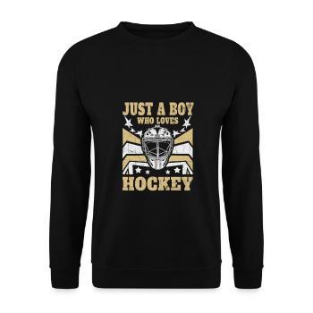 Hockey sur glace Hockey - Juste un garçon qui aime le hockey - Sweat-shirt Unisexe - noir - Devant - Alina (178cm) & Michal (187cm)