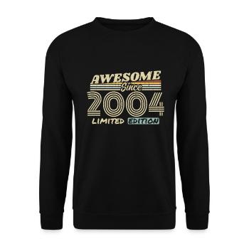 Vintage 2004 Retro - 2004 Birthday Gift - Unisex Sweatshirt - black - Front - Alina (178cm) & Michal (187cm)