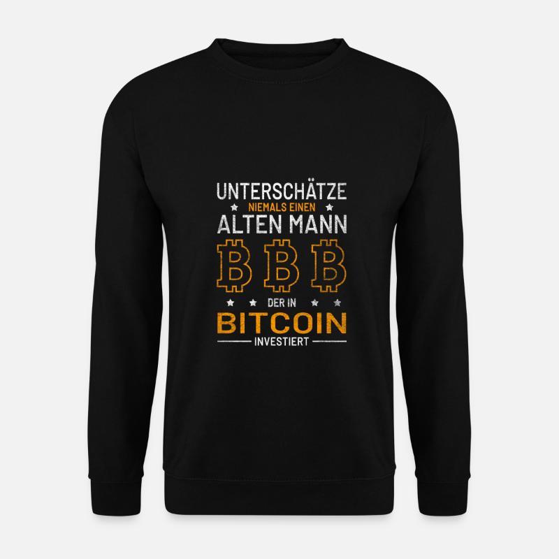 Bitcoin Crypto Blockchain BTC Hodl Coin - Sweat-shirt Unisexe - noir