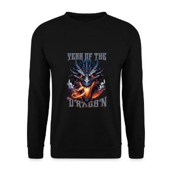 Year of the Dragon 2024 - Chinese Zodiac - Unisex Sweatshirt - black - Front - Alina (178cm) & Michal (187cm)