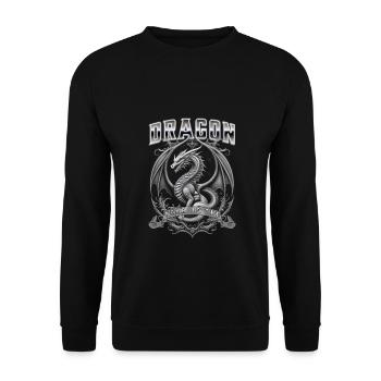 Year of the Dragon 2024 - Chinese Zodiac - Unisex Sweatshirt - black - Front - Alina (178cm) & Michal (187cm)