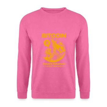 Bitcoin Kryptowährung BTC Satoshi Nakamoto - Unisex Pullover - Pink - Vorne