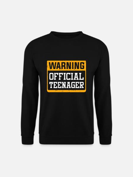 Avertissement officiel adolescent - Sweat-shirt Unisexe - noir