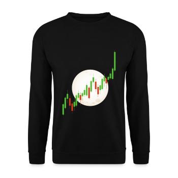 Blockchain Crypto Trading Currency Exchange - Unisex Sweatshirt - black - Front - Alina (178cm) & Michal (187cm)