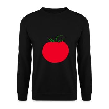 Minimal Tomato Design Gift - Unisex Sweatshirt - black - Front - Alina (178cm) & Michal (187cm)