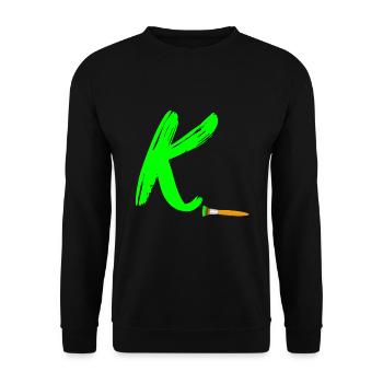 brush grün k - Unisex Pullover - Schwarz - Vorne - Alina (178cm) & Michal (187cm)
