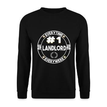 Landlord Nummer 1 das bester Vermieter T-Shirt - Unisex Pullover - Schwarz - Vorne - Alina (178cm) & Michal (187cm)