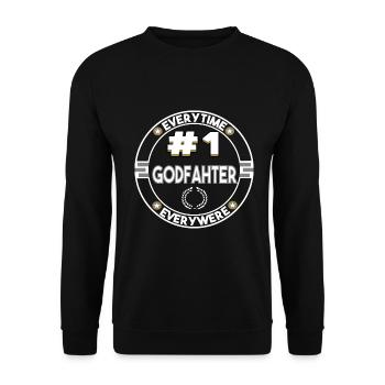 Parrain, parrain numéro un T-shirt - Sweat-shirt Unisexe - noir - Devant - Alina (178cm) & Michal (187cm)