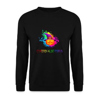 Halloween Cukierek albo psikus gift idea - Unisex Sweatshirt - black - Front - Alina (178cm) & Michal (187cm)
