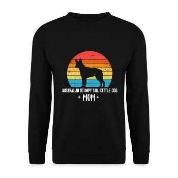 Australian Stumpy Tail Cattle Dog - Unisex Pullover - Schwarz - Vorne - Alina (178cm) & Michal (187cm)