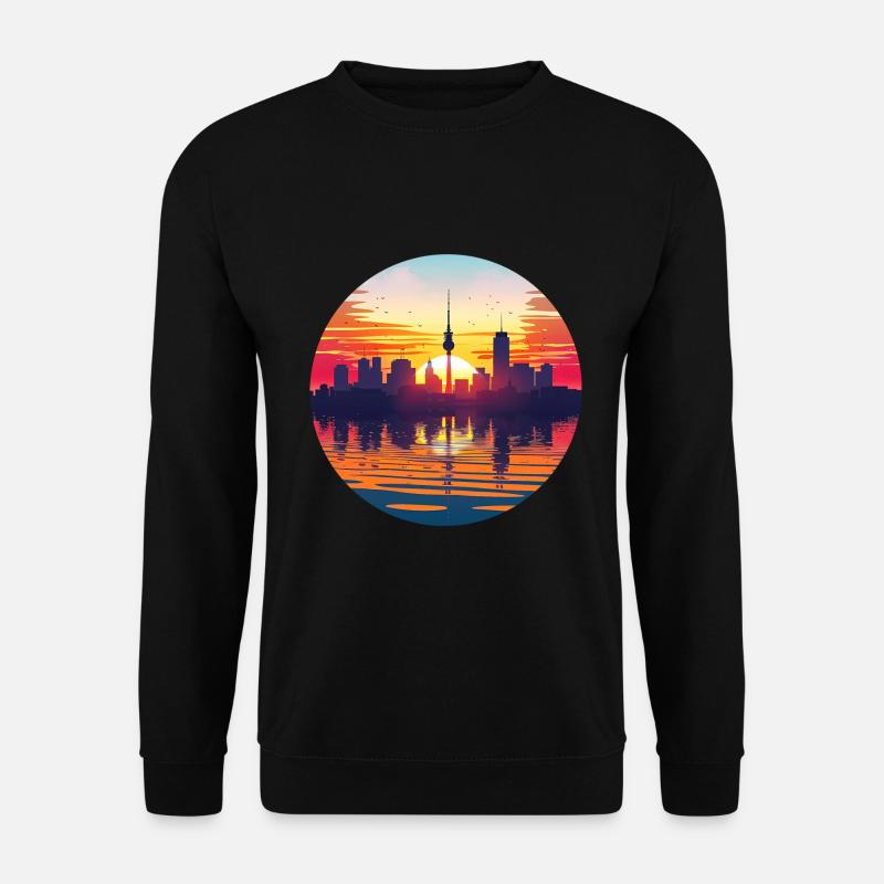 Hamburg Skyline - Unisex Pullover - Schwarz