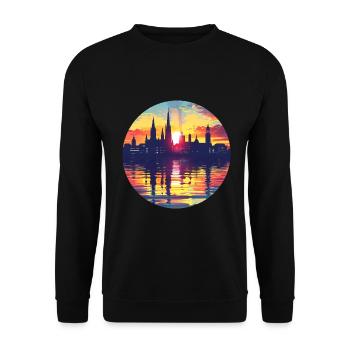 Horizon d’Ingolstadt - Sweat-shirt Unisexe - noir - Devant - Alina (178cm) & Michal (187cm)