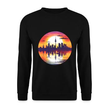 Iserlohn Skyline - Unisex Sweatshirt - black - Front - Alina (178cm) & Michal (187cm)