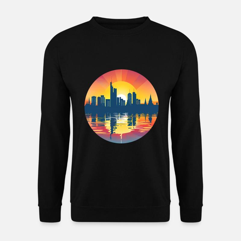 Lunen Skyline - Unisex Pullover - Schwarz