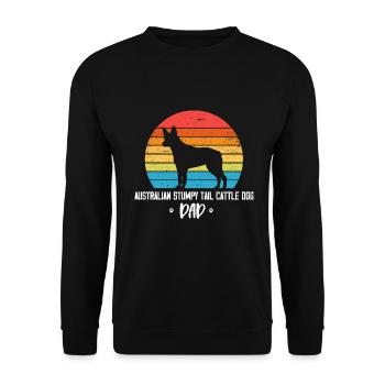 Chien de bétail australien à queue de souche - Sweat-shirt Unisexe - noir - Devant - Alina (178cm) & Michal (187cm)