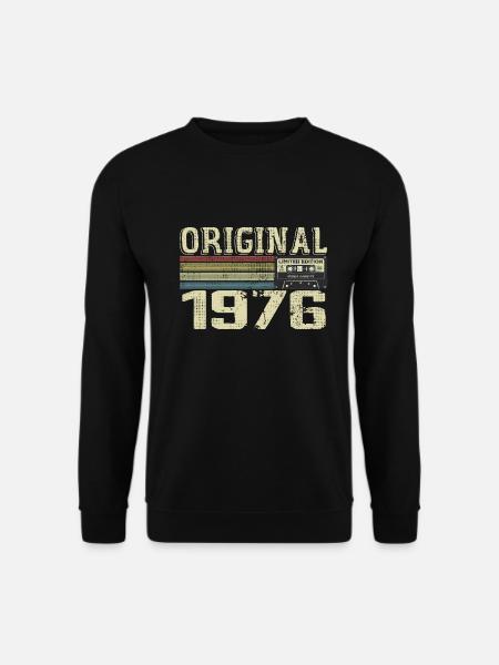 1976-Geburtstagsfeiern - Retro-1976-Geschenk - Unisex Pullover - Schwarz
