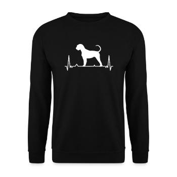Heartbeat heartbeat Giant Schnauzer dog owner - Unisex Sweatshirt - black - Front - Alina (178cm) & Michal (187cm)