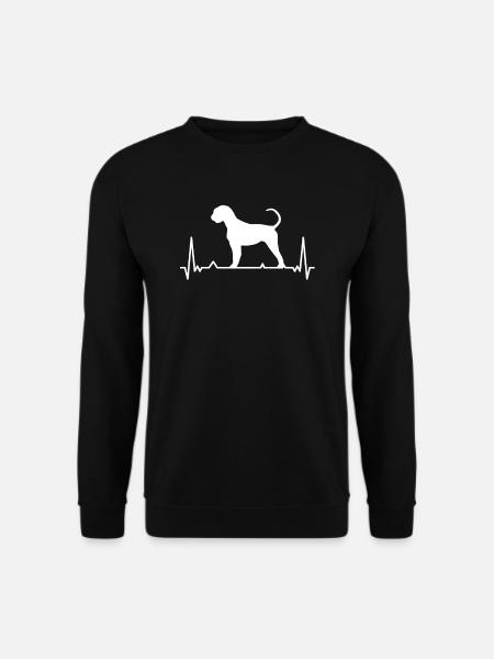 Heartbeat Herzschlag Riesenschnauzer Hundebesitzer - Unisex Pullover - Schwarz