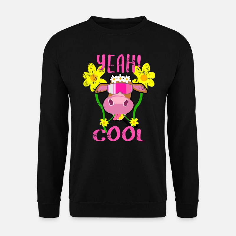Lustige Kuh - Unisex Pullover - Schwarz