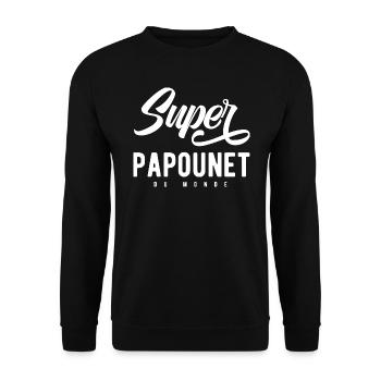 idée cadeau super papa du monde - Sweat-shirt Unisexe - noir - Devant - Alina (178cm) & Michal (187cm)