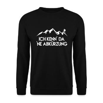 I know there ne' abbreviation Hiking mountains - Unisex Sweatshirt - black - Front - Alina (178cm) & Michal (187cm)