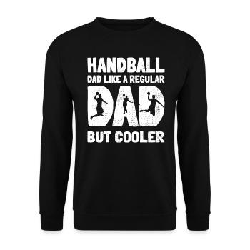 Handball Papa Régulier Papa mais Plus cool Pallamano - Sweat-shirt Unisexe - noir - Devant - Alina (178cm) & Michal (187cm)